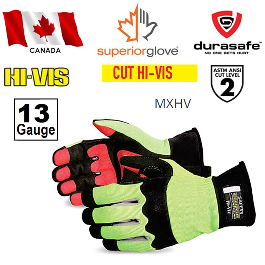 SUPERIOR MXHV Hi-Viz Mechanics Gloves Size S-XL Durasafe Shop